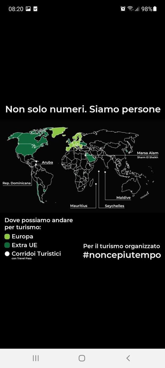 LevanteViaggi's tweet photo. Per il Turismo Organizzato non c'è più tempo! #nonsmeteremomaidiviaggiare
#noncepiutempo 
@robersperanza 
@MinisteroSalute 
@MTurismoItalia 
@lagenziaviaggi 
@LaStampa 
@ilmessaggeroit 
@chetempochefa 
@VanityFairIt 
@Agenzia_Ansa
@MediasetTgcom24 
@Tg3web 
@SkyTG24 https://t.co/EdlcnrrEXe