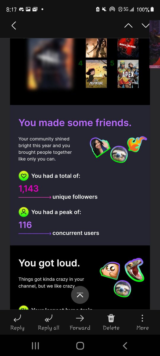 XoRubyChann's tweet photo. My #twitch #streamingrecap and this isn't even a whole year, I only been streaming since August, and you guys have been amazing. I already am starting to feel better and still fixing things up. Things are looking good to pick steams back up next week ❤️ https://t.co/gD1YvPzGYC