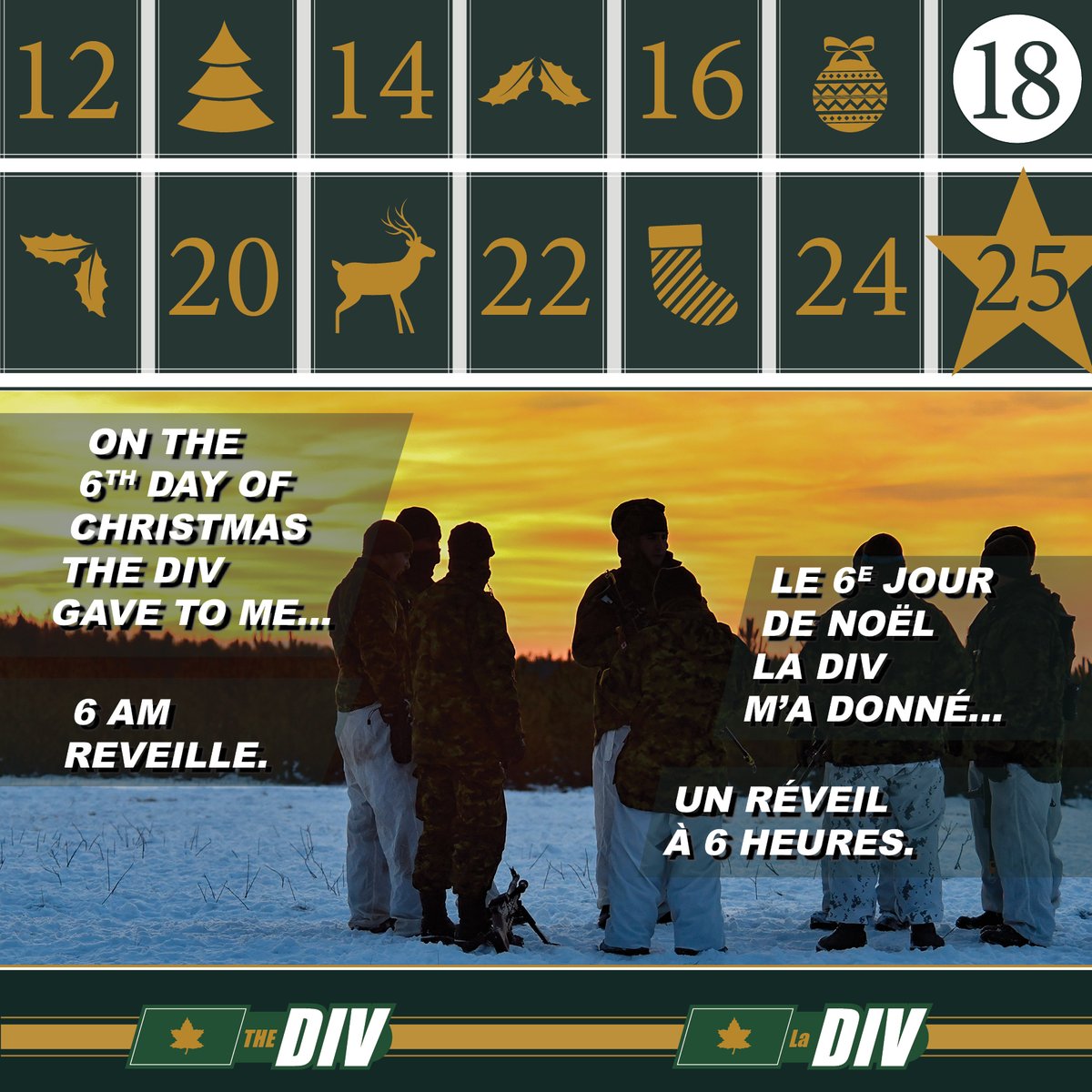 4CdnDiv4DivCA's tweet photo. On the 6th day of Christmas the Div gave to me…
Le 6e jour de Noël la Div m’a donné…
@31_CBG @32CBG_32GBC @33_CBG @33_GBC @2CMBG2GBMC @GarrisonPet #3CRPG #3GPRC https://t.co/cIrTGrLd4d