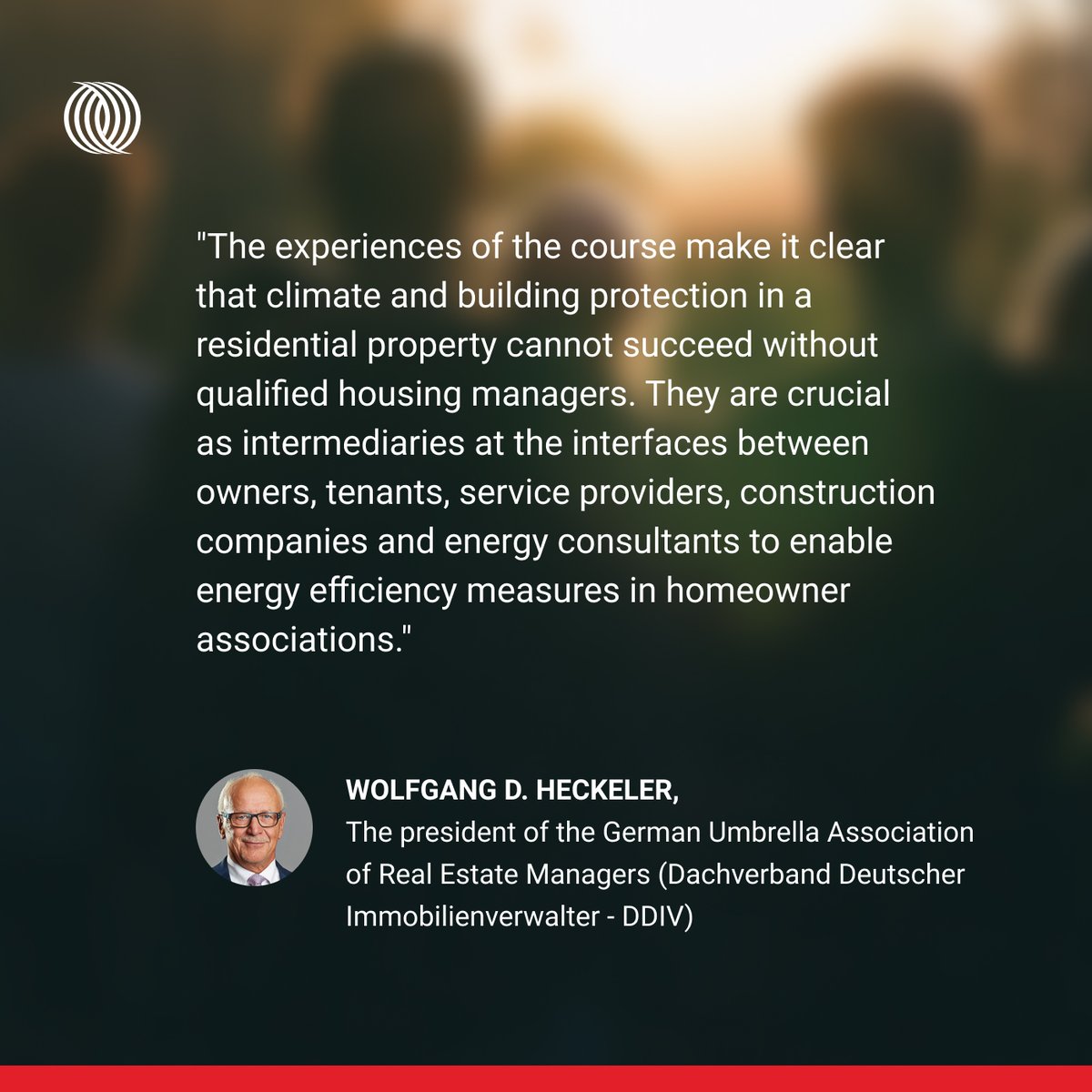 ,,#Climate and #building protection in a #residential property cannot succeed without qualified housing managers." - Only with engagement by the #housingmanager the #renovationwave is possible.

Read more📑: cli-ma.eu/en/why-does-th…