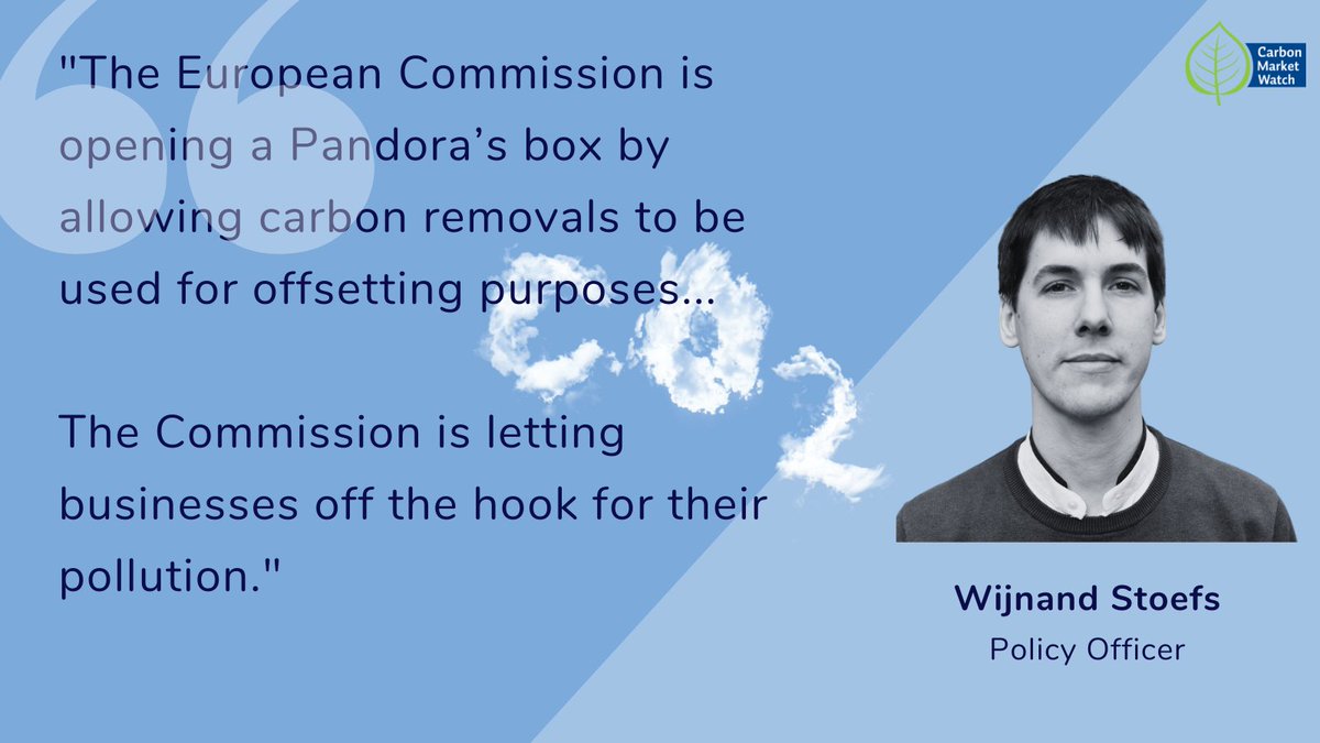CarbonMrktWatch's tweet photo. “The Sustainable Carbon Cycles Communication is not a mature vision of how removals and storage should work in the future.”

Carbon Market Watch's reaction to the @EU_Commission's draft strategy for CO2 removals.

https://t.co/cjGYp3tNcP

#EUGreenDeal #CarbonEmissions https://t.co/9VLr1cxtUP
