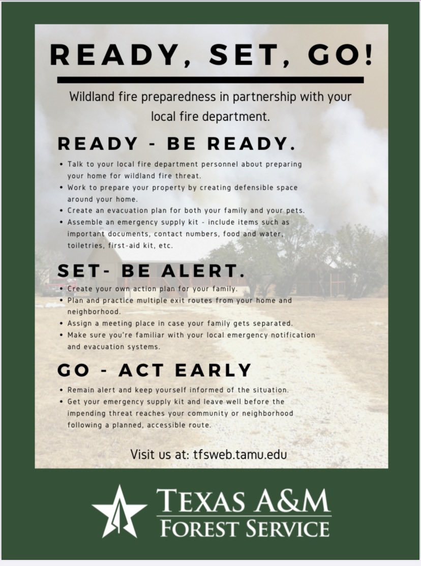 Are you ready right now?  A wildfire could potentially break out today, causing you and your family to evacuate.  This could last for days.  Do you have a place to go?  Will you be warm?  

Please be prepared.