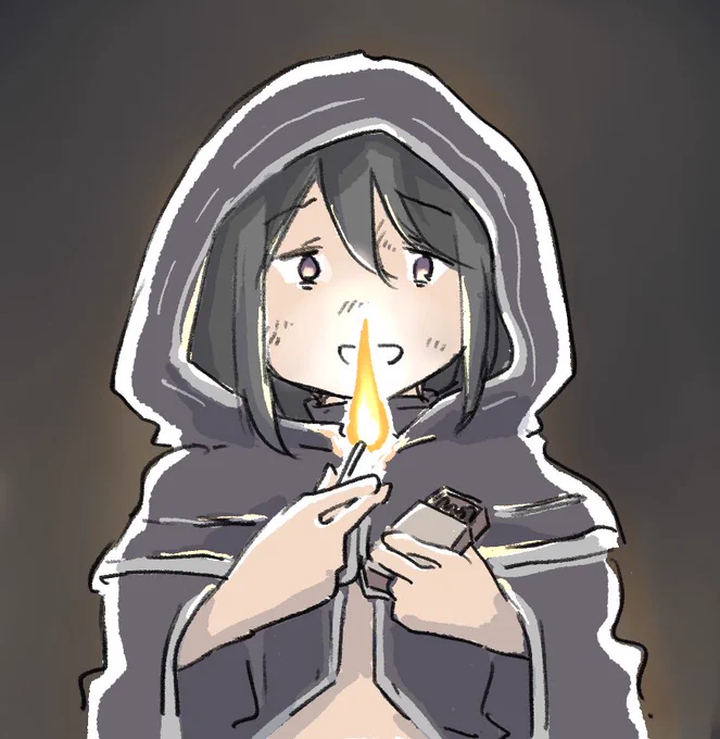 炎の向こうに幸せが見える黒江ちゃん 