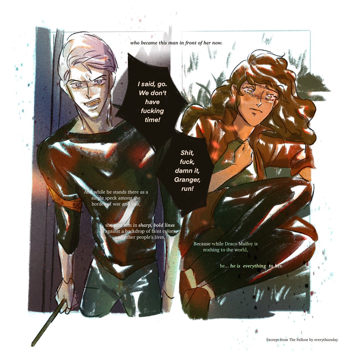 in sharp, bold lines (the fallout by everythursday) #dramione. jupiter (@jj...