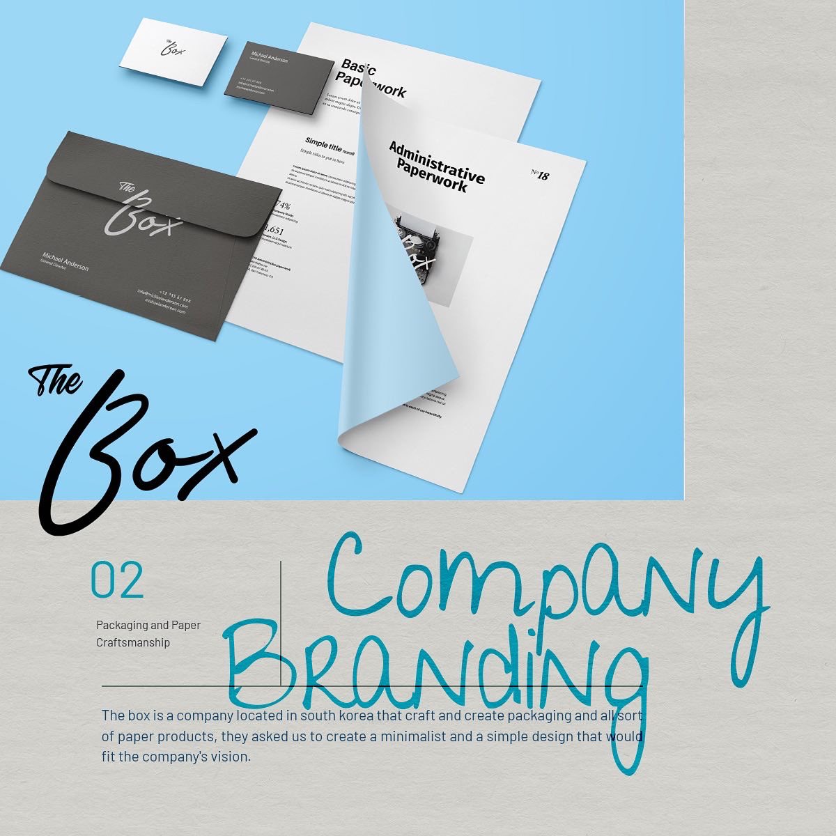Refined_CO's tweet photo. The box is a company located in south korea that craft and create packaging and all sort of paper products, they asked us to create a minimalist and a simple design that would fit the company's vision. https://t.co/NoXoHjA8NW