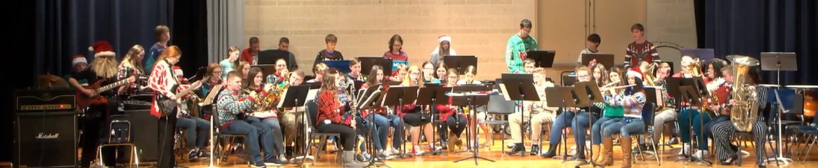 'Tis the season!!.....members of the Greenville Singers, Junior High Choir and combined Junior High and Senior High bands perform on 12/14/21.