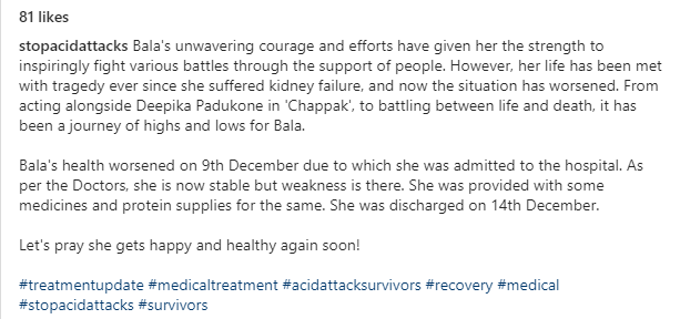 Bala, You are very strong personality..Lots of love and Get well Soon<3 #DeepikaPadukone #chhanvfoundation #stopacidattacks