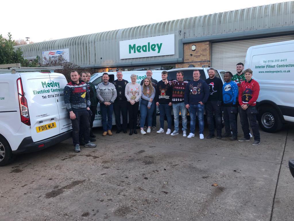 MealeyProjects's tweet image. On Friday Mealey’s took part in christmas jumper day for save the children. Everyone looked great and we raised £265 in the process! 🎄🎅🏻