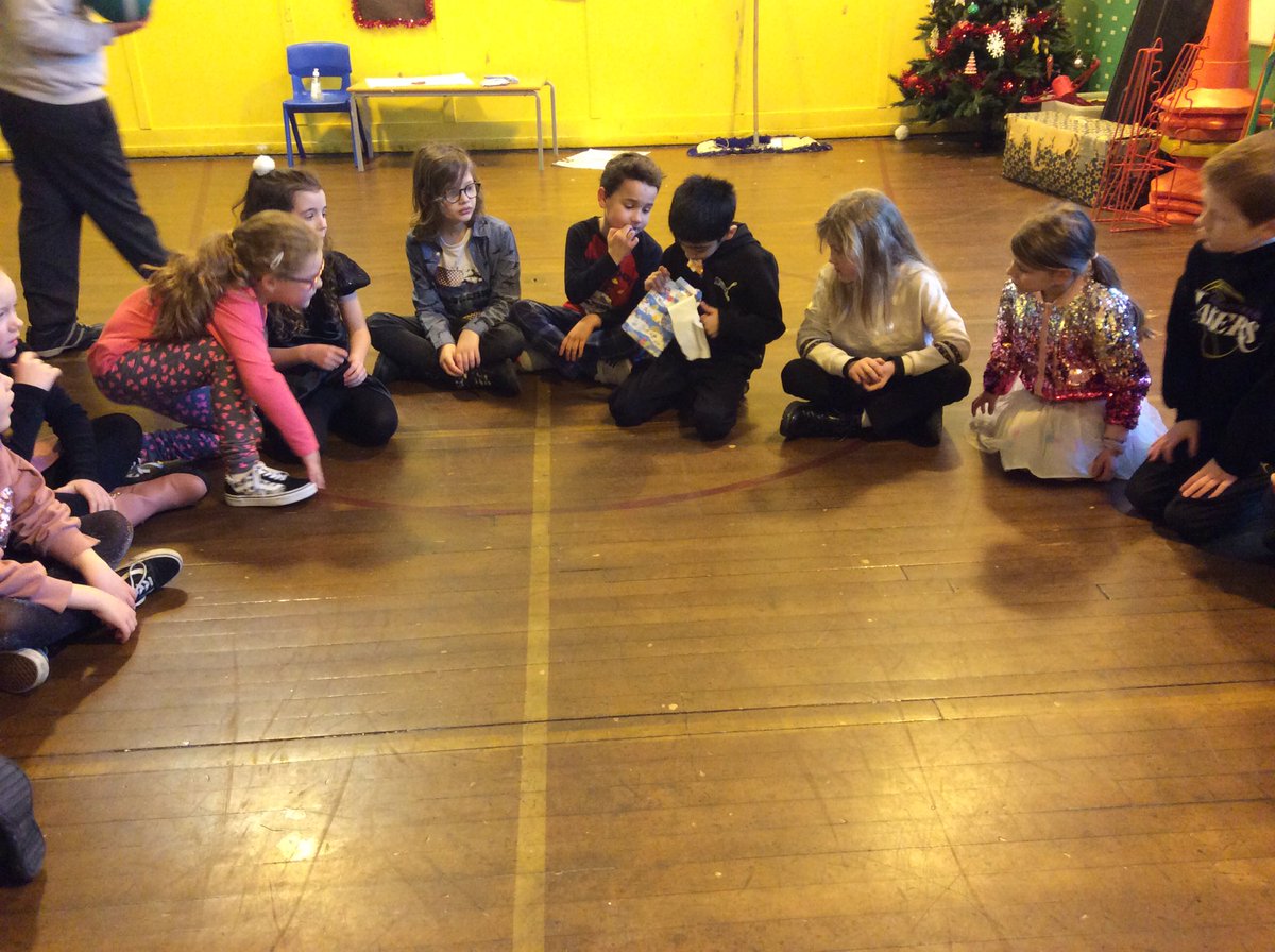 mrs_shand's tweet photo. Christmas fun and games for Room 11 in the gym hall today  followed by some party treats in the classroom. @mrs_shand @SchoolBroomhill https://t.co/AKJU54hUyN