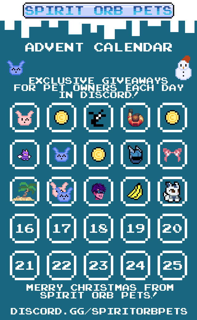 spiritorbpets's tweet image. On the 15th day of Advent my server gave to me:  2 Moglet winners!  Good luck all!