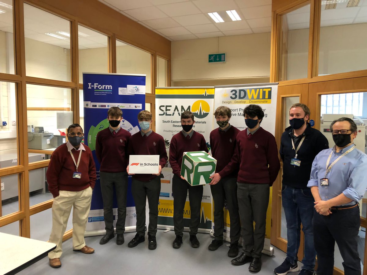 It is indeed a great pleasure for @SEAM_WIT <a href="/EngTechWIT/">Eng Tech SETU Waterford</a> to welcome Waterford De La Salle F1 Schools Team today and support in their car development as they endeavour to compete in the world competition. <a href="/3D_WIT/">3DWIT</a> <a href="/I_Form_Centre/">I-Form</a>  send their good wishes too.