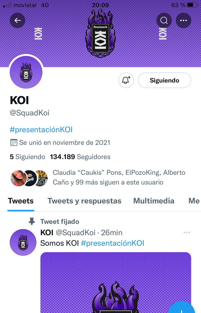 NiltonNavarro's tweet photo. ¡Brutal! 134K followers en minutos de @SquadKoi, el nuevo equipo de @IbaiLlanos y @3gerardpique 
#koi https://t.co/ORoVVpMSF9