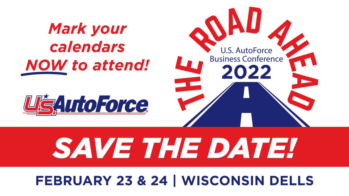 SAVE THE DATE! Mark your calendar &amp; plan your road trip to success to the 2022 U.S. AutoForce Business Conference at the Kalahari Resorts in Wisconsin Dells, February 23-24, 2022!

Login at USAutoForce.com, or speak with your Business Consultant for additional details!