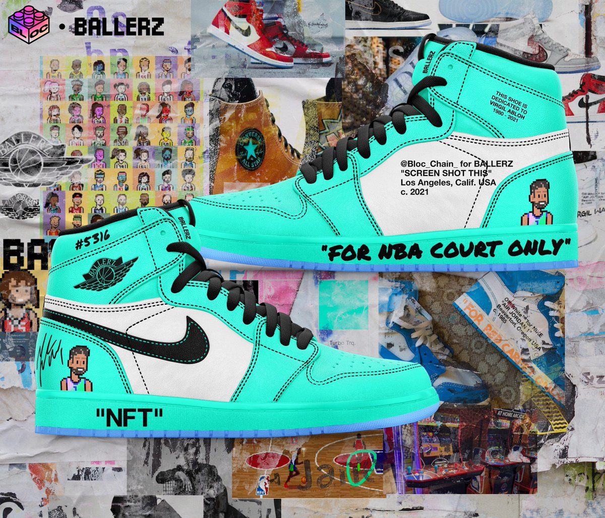 Air Jordan 1 "SCREEN SHOT THIS" for <a href="/BALLERZ_NFT/">BALLERZ</a> 

This is the shoe that needs to be worn on an <a href="/NBA/">NBA</a> court. Inspired by #NBAJAM Turbo Shoes. I used the <a href="/Nike/">Nike</a> x <a href="/OffWht/">Off-White™</a> collab to bring it to life. Dedicated to <a href="/virgilabloh/">virgil abloh</a> &amp; #BallerzNation 

Its FREE to RT this! 

"REST"🕊️