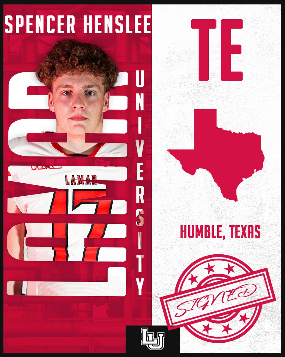 Cardinals welcome Spencer Henslee (6'4, 222, TE) from Humble, Tx to the family. #WeAreLU #22RedBirdLane #RedBirdRising