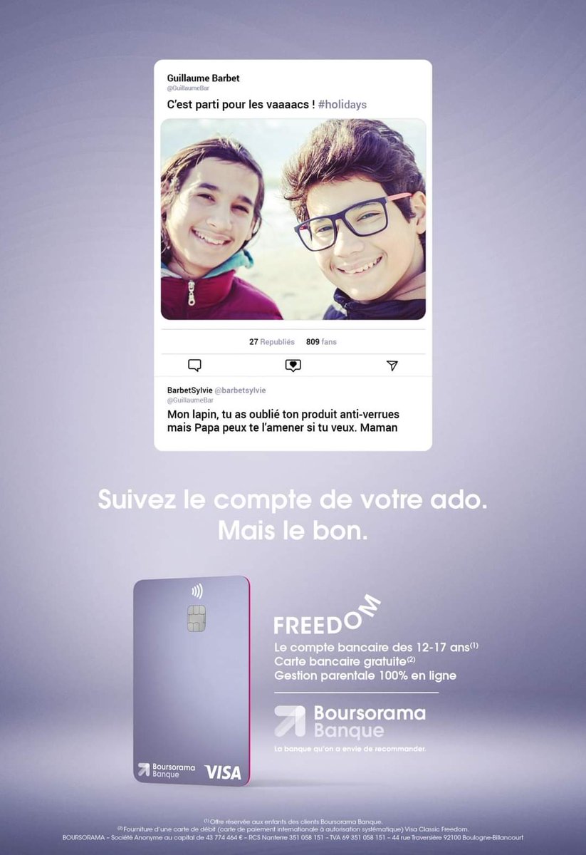 Quand #BOURSORAMA lance une nouvelle campagne avec une jolie (enfin moche) faute d'orthographe 🤦🏽‍♀️Dommage