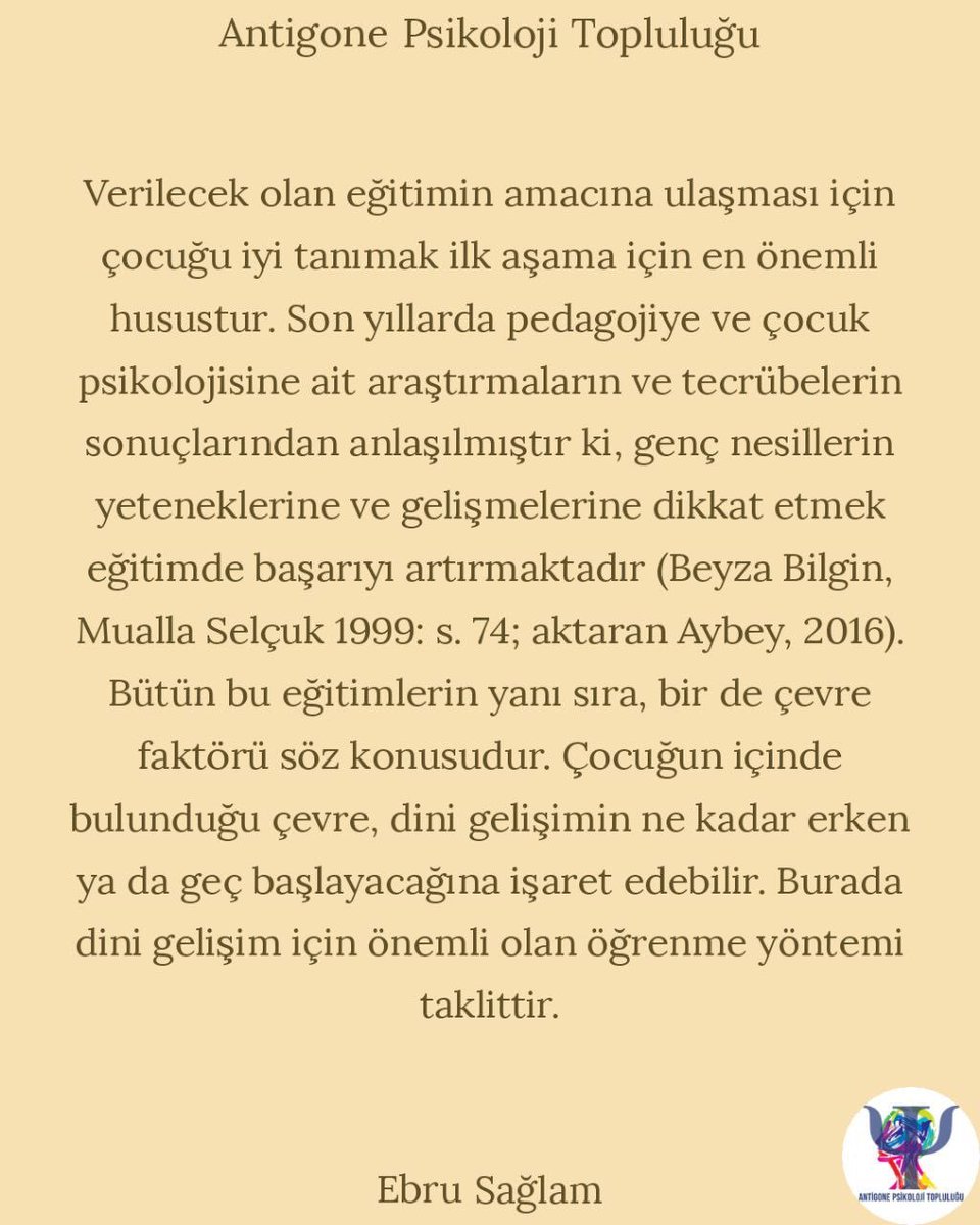 antigonepsk's tweet photo. Herkese Merhabalar 🌼

Antigone Psikoloji Topluluğu Makale Analizi Çalışma Grubu üyelerinden Ebru Sağlam (@ebru.saaglam) "6-14 Yaş Arası Çocuğun Dini Gelişim Dönemi Özelliklerinin Bilinmesinin Din Eğitimi Açısından Önemi" makalesini öneriyor. 

Keyifli okumalar 🤍 https://t.co/LAy79l1Lpl