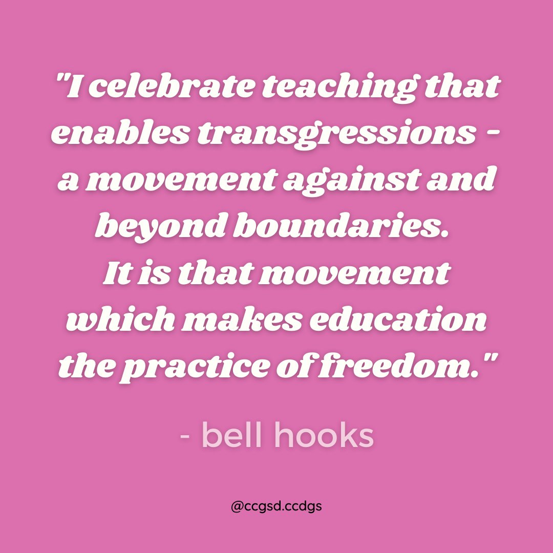 Today we honour Black feminist scholar, #bellhooks, who passed away this morning at age 69. 

Our approach to education is inspired by her work, specifically her texts "Teaching to Transgress: Education as the Practice of Freedom" and “Teaching Community: A Pedagogy of Hope.”