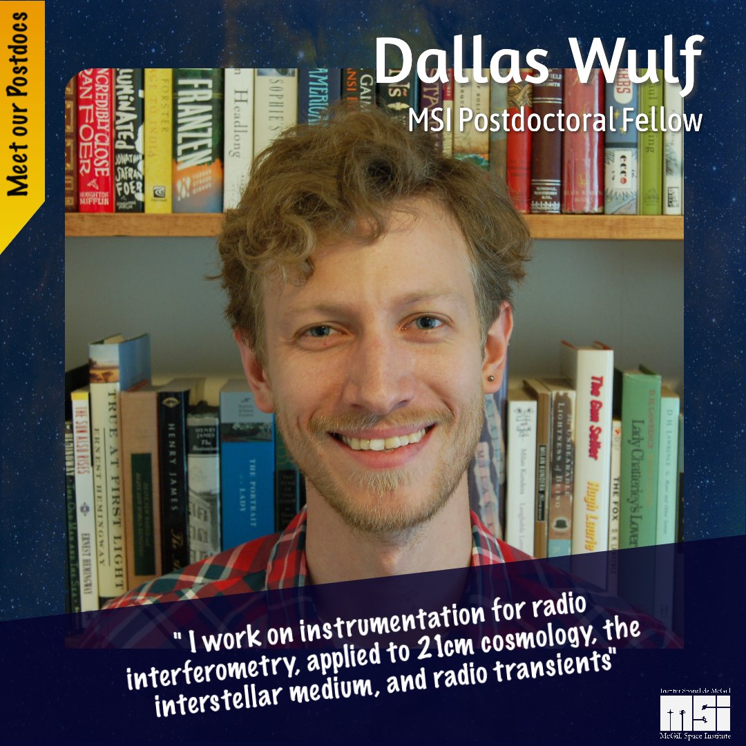 TSIMcGill's tweet photo. #meetMSIpostdocs Dr. Dallas Wulf has been an MSI postdoc fellow since 2019. His research interests include instrumentation for radio interferometry w/ applications in 21cm cosmology, the interstellar medium & radio transients. He's also interested in physics education research.1/ https://t.co/zeVxvXD5CF