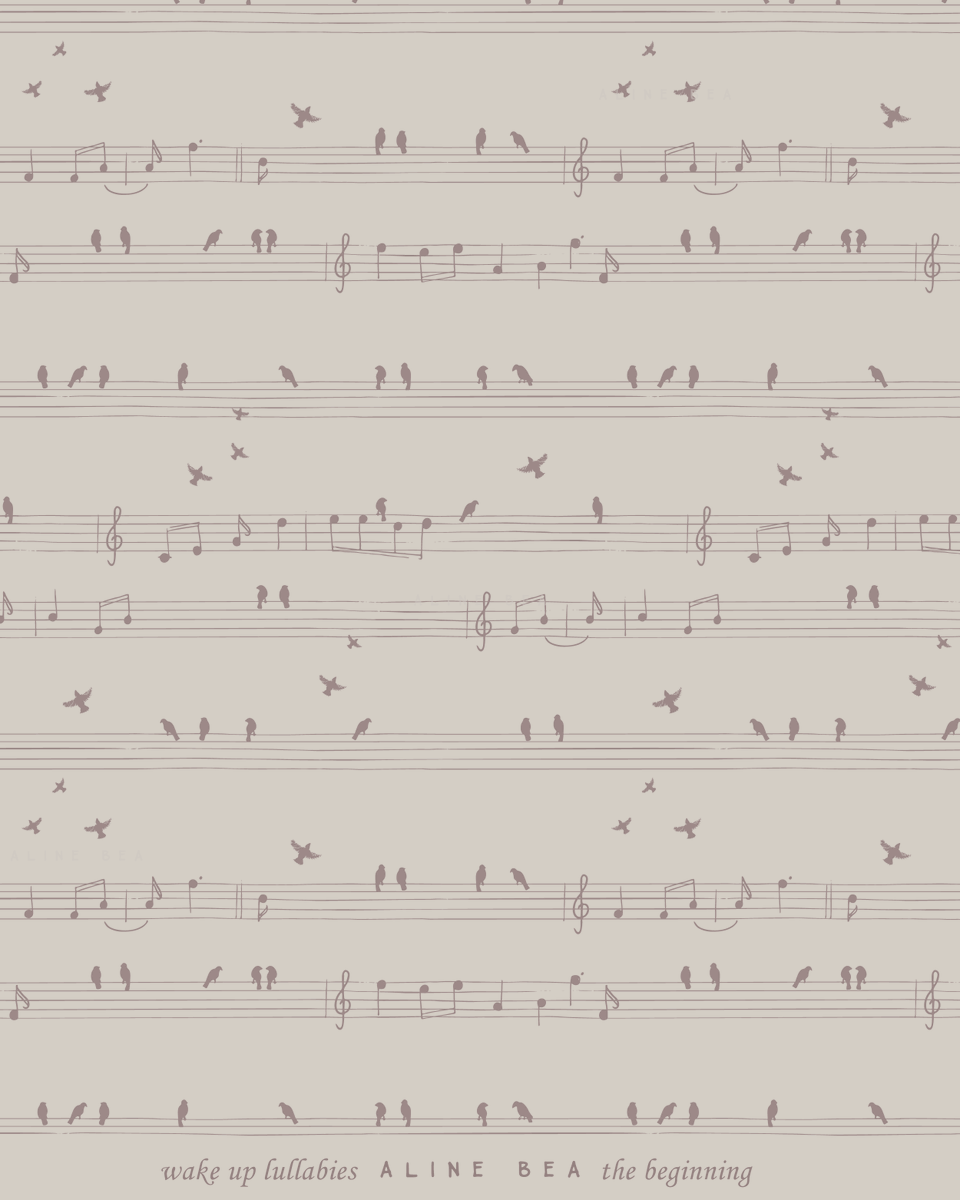 Singing a joyous song, opening the windows, kissing me good morning - that’s how my mom used to wake me up when I was a child. A lovely memory included in the collection I designed inspired by her. The #pattern  Wake up Lullabies is about #love and its sweet melodies. ⁠🤎