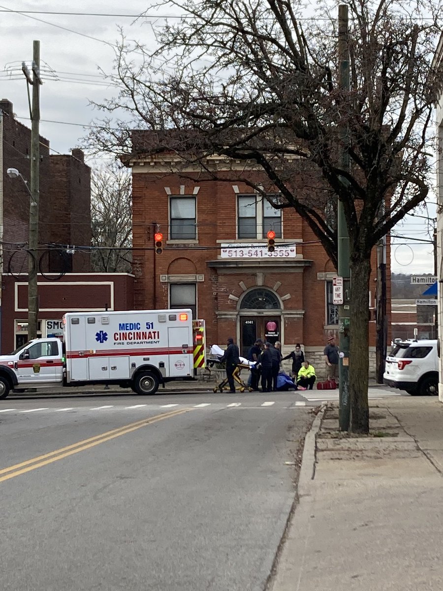 cincinnastywomn's tweet photo. Just another afternoon in Northside with pedestrians being hit on Hamilton Avenue. Elderly victim in motorized chair hit in Knowlton/Hamilton crosswalk, alive but leaving by ambulance. #visionzeronow @CityOfCincy DO YOUR JOB https://t.co/Ukr2lfmdB8