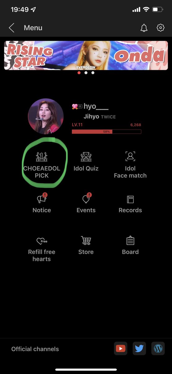Hyoloml's tweet photo. Let’s maintain the position! 
You don’t even need to watch ads, just open the app and press the button 😊

#DAHYUN #다현 #TWICE https://t.co/KMlYZ93huE