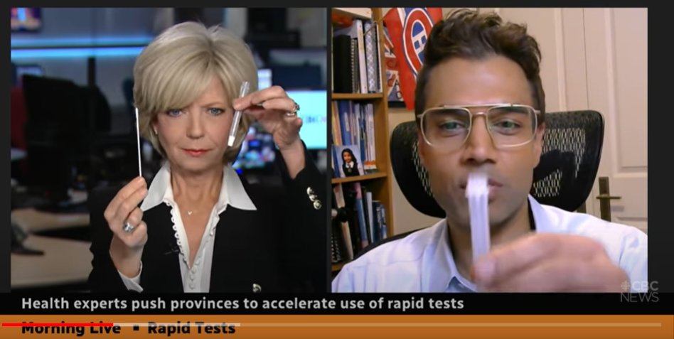 Health experts push provinces to accelerate use of rapid tests; watch journalist <a href="/cbchh/">Heather Hiscox</a> do a rapid test on-air, guided by <a href="/SammyG_MD/">Samir Gupta</a> 
youtube.com/watch?v=xbHGWR… via <a href="/CBCMorningLive/">CBC Morning Live</a> #COVID19 #scicomm #PandemicJournalism #FreeTheRATs