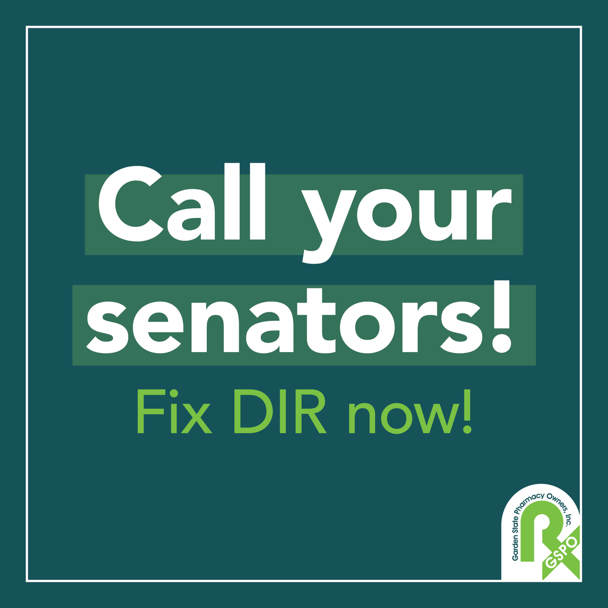 GSPOInc's tweet photo. There's still time! 📞 Call your senators to help fix DIR in the Build Back Better bill! Check out https://t.co/dpyw6Hws9H for a script and other useful info.

Visit #NewsToGo at https://t.co/sOwrN0wDXM !
.
.
.
#gspo #independentpharmacy #njpharmacy #njgov #healthcare https://t.co/5ORMzkxsTQ