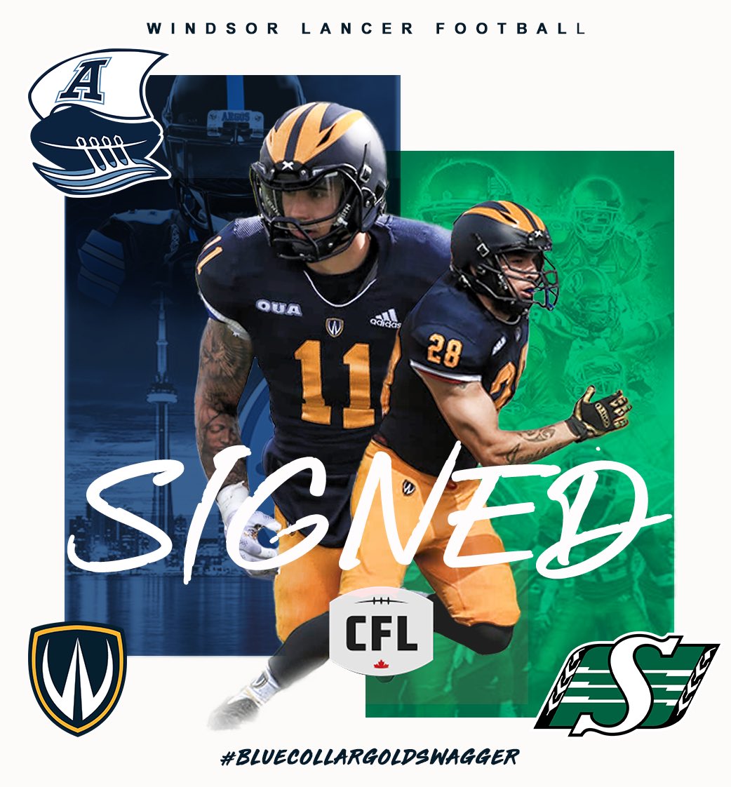 UWLancerFB's tweet photo. Congrats to two of our own signing โ๏ธ๐ @CFL contracts this week!
โญ๏ธ @joecarbone16
๐ต๐H/TE - @TorontoArgos
โญ๏ธ Matthew Watson
๐ขโช๏ธ DB/LB - @sskroughriders https://t.co/szsTFsSE7y
