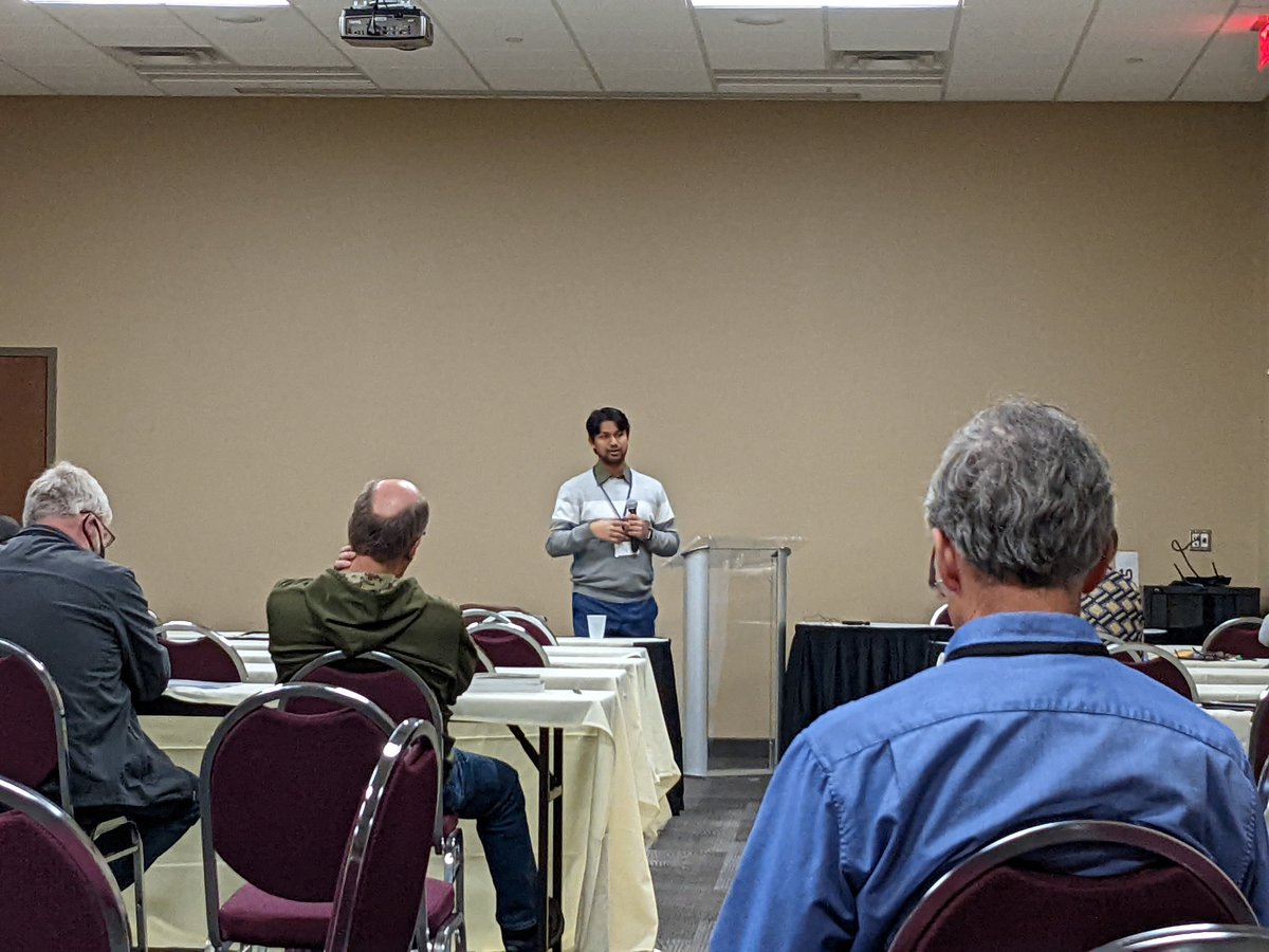 ManureProf's tweet image. Finally got to meet @MrigankaDe2 at #SMS2022! He&apos;s leading a session on harnessing soil biology for agronomy!