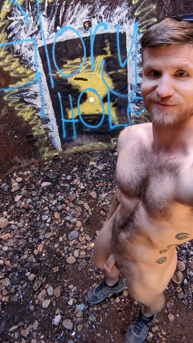 I wonder if anyone has used it! ? #gays #gaycock #gloryhole #gayoutdoors #gayexhibitionist #gayhairy