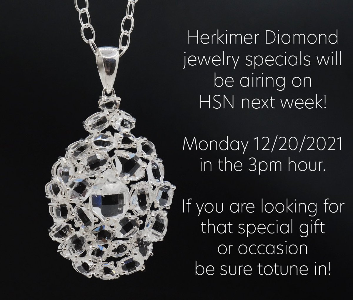 Check local listings at HSN.com for more info on this program and jewelry. Check out HerkimerDiamond.com for our attraction and information!