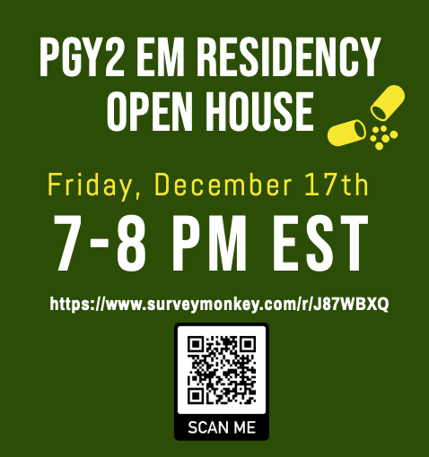 🚨PGY2 EM Pharmacy Residency Open House🚨
💰FREE and virtual 
📈Fill out the quick survey via link or QR code below to register!
📩Zoom Meeting info will be emailed after registration
surveymonkey.com/r/J87WBXQ