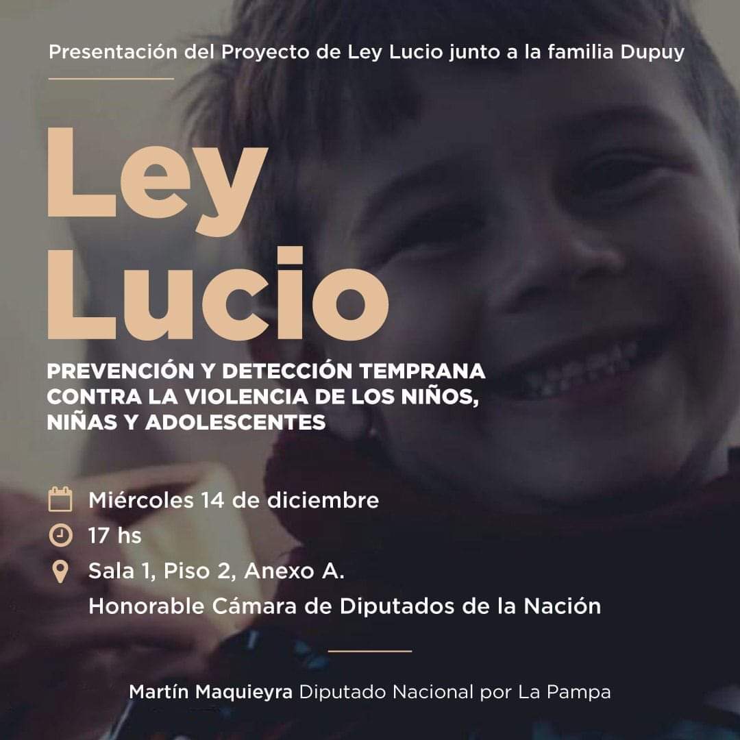 Todos juntos, la vamos hacer ley.

#leylucio 
#todossomoslucio 
#ConLosChicosNo 
#nomashijosrehenes