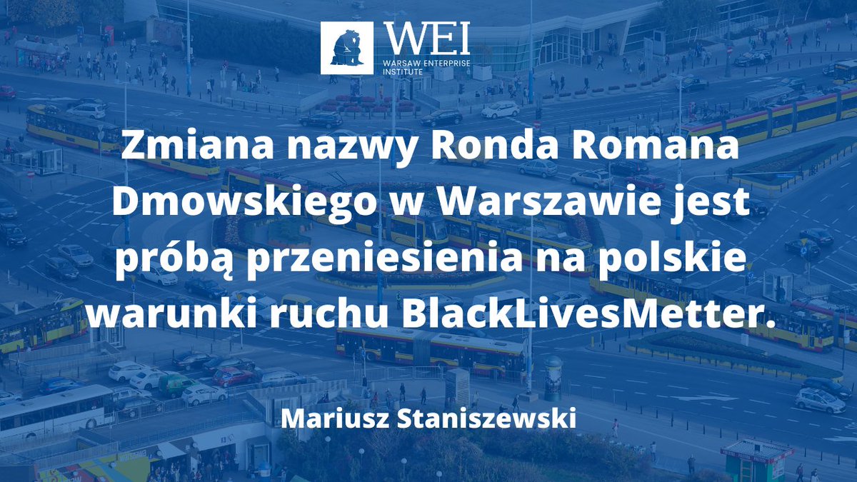 💬 Zmiana nazwy Ronda Romana Dmowskiego w Warszawie jest próbą przeniesienia na polskie warunki ruchu BlackLivesMetter, czyli swego rodzaju buntu przeciw własnej historii – pisze dla WEI Mariusz Staniszewski.

wei.org.pl/2021/blogi/pan…