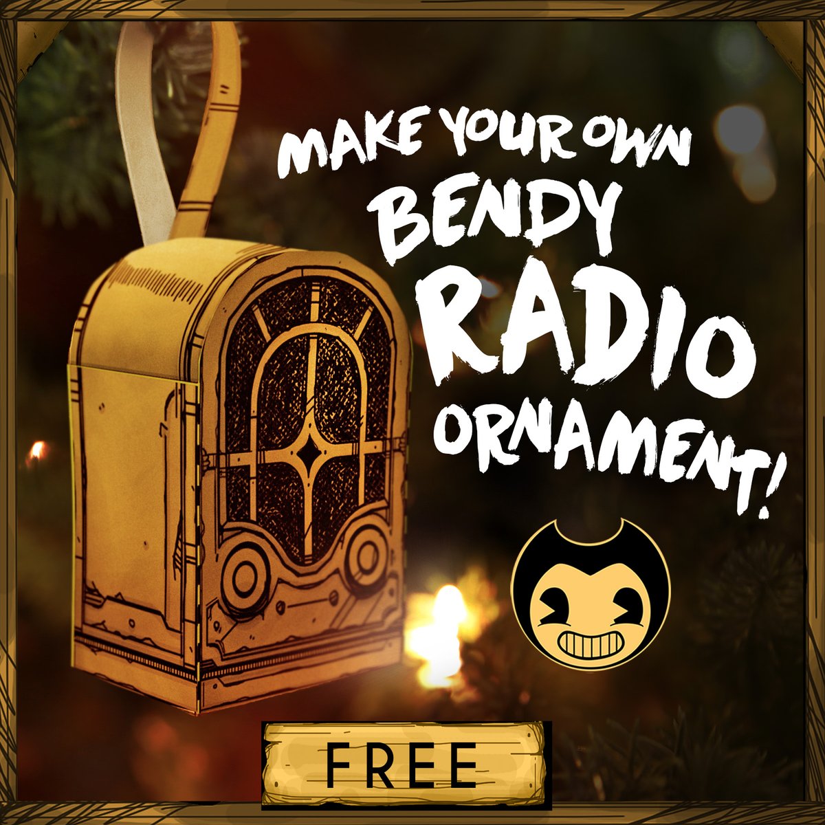 The tradition continues! Build your own Bendy Radio Ornament FREE at joeydrewstudios.com/radio #BENDY