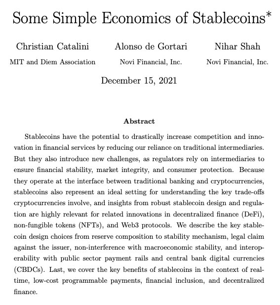 1/ Following yesterday's <a href="/SenateBanking/">Senate Banking and Housing Democrats</a> hearing on #stablecoins, here's a summary of the opportunities and challenges (w/<a href="/alonsodegortari/">alonsodegortari</a> &amp; <a href="/theshah39/">Nihar Shah IBRL/acc</a>): papers.ssrn.com/sol3/papers.cf…
