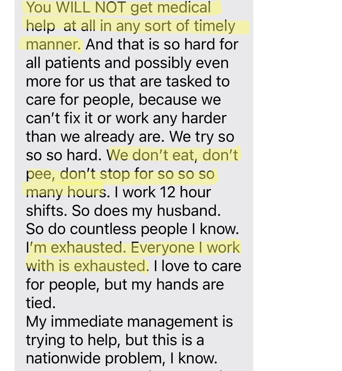 david_schuman's tweet image. Woke up to this text from an ER nurse at United Hospital in St. Paul about the dire situation there.

Stay safe and please be kind.