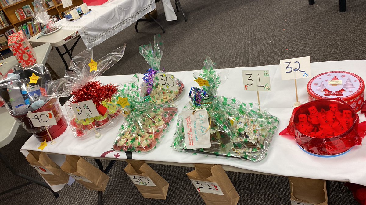 6Mme_Roy's tweet photo. Christmas Raffle Day!!! So many great treats to win! Thanks to our wonderful grade 6 parents for contributing in various ways to help make this a successful day! Good luck everyone! @StLeonardOCSB #ocsb https://t.co/UQnUticwBQ