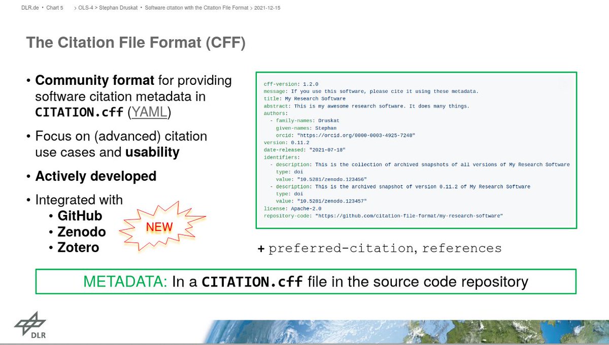 sayalaruano's tweet photo. In the @openlifesci cohort call of this week, I learned about the #CitationFileFormat. This file allows you to cite your software, and it’s integrated with @github, @ZENODO_ORG, and @zotero. An incredible project. More details: https://t.co/KRZyvRxit9

#OpenSource #openscience https://t.co/Bf6HzvaYTE