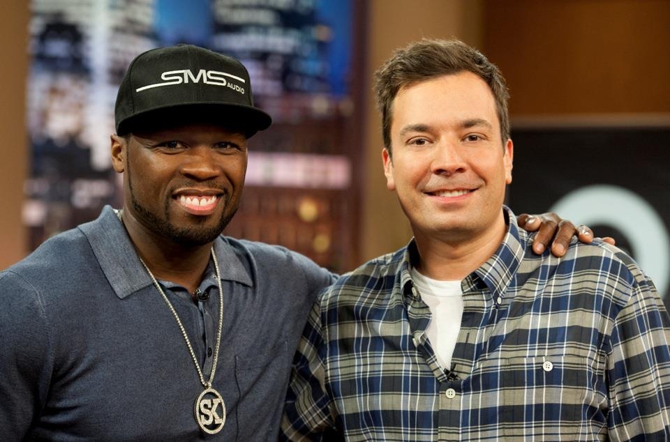 Throwbacks are for Thursdays. Pictured - 50 Cent wearing our custom embroidered SMS Audio hat on the Jimmy Fallon show. 

#producedbymrl #50cent #jimmyfallon #customheadwear #smsaudio