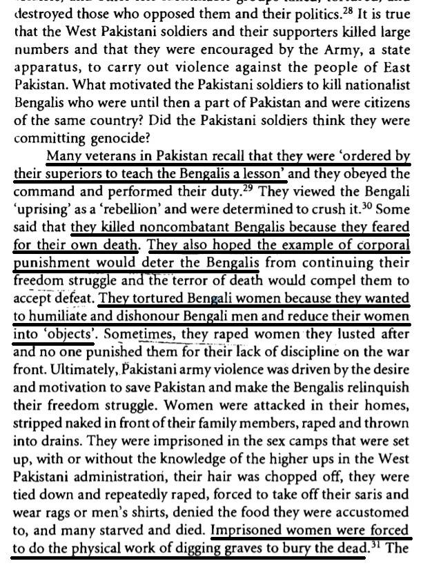 GreenTVBD2's tweet photo. Did the #PakistaniArmy think it was committing #GenocideofBengalis in 1971? 

An excerpt from Prof. Yasmin Saikia’s book, Women, War and the Making of Bangladesh: Remembering 1971

Must read 👇👇👇 https://t.co/G2gEoFPjne