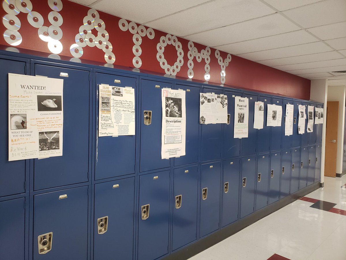 IveyScience's tweet photo. "Most Wanted" or "Horror Movie" posters to demonstrate understanding of different invasive species in Environmental Science today! https://t.co/jkVTqrXyb5