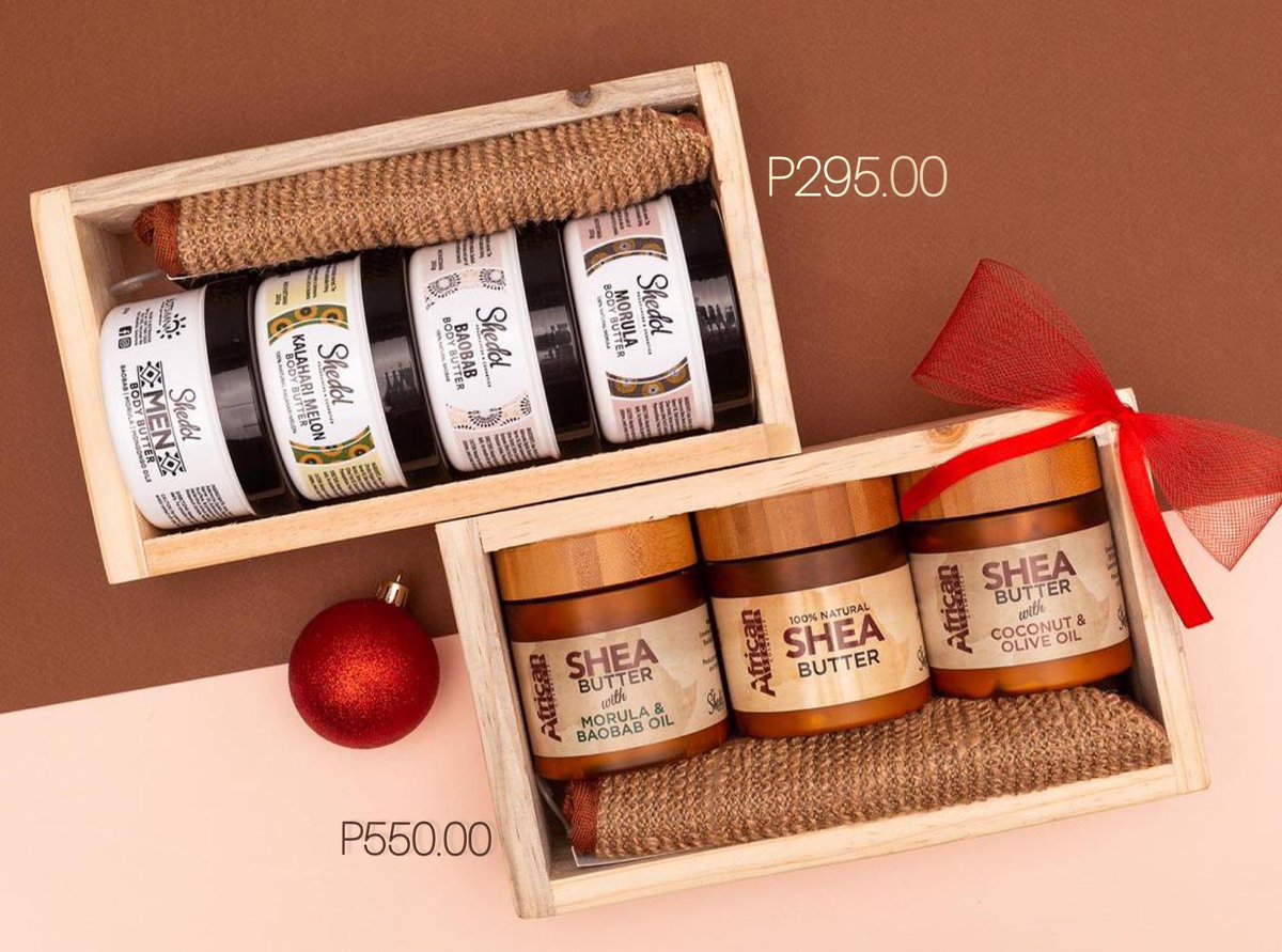 ShedolCosmetics's tweet photo. There is a gift for everyone ✨

Wrap your loved ones with a Shedol gift box this festive season. We curated the perfect skin loving products to suit you and those close to you.
Readily available at our kiosks in Game city and APJ.
Contact 71600325 to place an order ❤️❤️🎄 https://t.co/Ks0Bo1kgnQ
