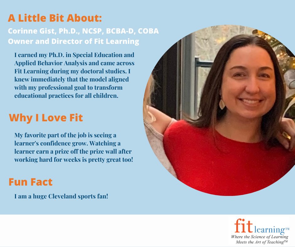 fitlearningcle's tweet photo. Meet our fearless leader Dr. Corinne Gist! As owner and director of Fit Learning Cleveland, Corinne does it all! #fitlearningcle #Math #Literacy #Fluency https://t.co/MMPNCyDAPF
