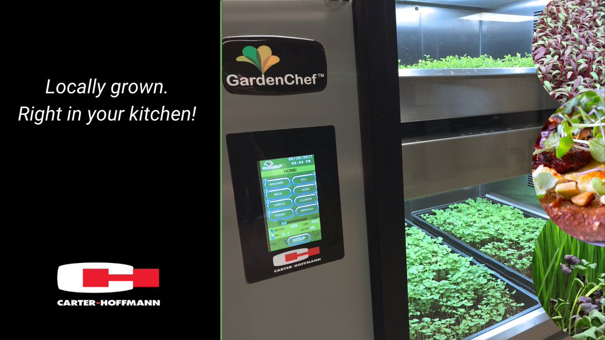 CarterHoffmann's tweet photo. Add a splash of color and a burst of flavor to your favorite dishes with #microgreens! Grow them in your kitchen for peak freshness. Now that's #farmtotable! More:https://t.co/tgFDDE2ZVi #GardenChef #growingcabinet #restaurantequipment #restaurant #freshfood #carterhoffmann https://t.co/VLch6ruYmS