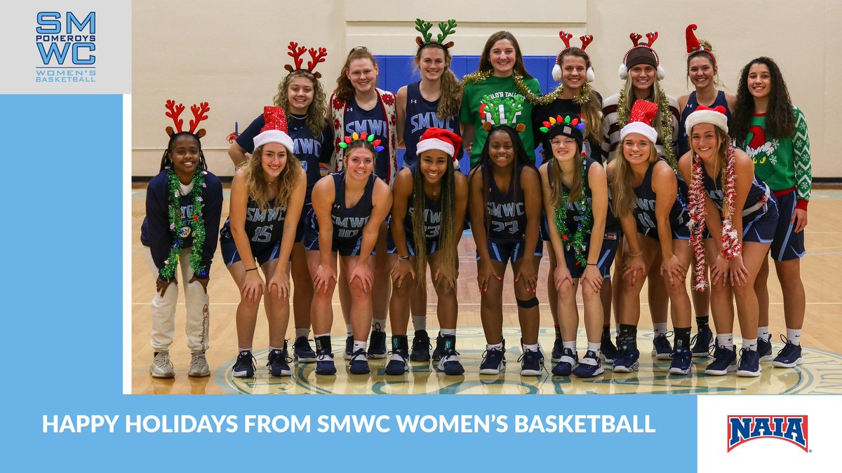 SMWCwbball's tweet photo. HAPPY HOLIDAYS FROM @SMWCwbball and @SMWCAthletics https://t.co/77NDcEZq1r