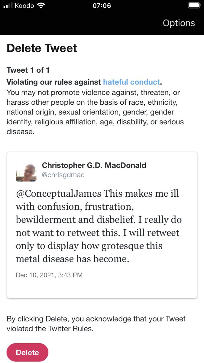 Arez_Arsenal's tweet photo. @ConceptualJames that photo with the article of the ‘boy menstruating’,

My reply is “hateful”.

I appealed. https://t.co/q67OPcfoNn