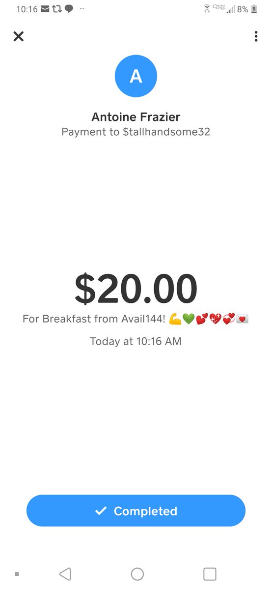 Congrats to @AntFrazier11 for receiving $20.00! 💞💖💌💚💕💓😍