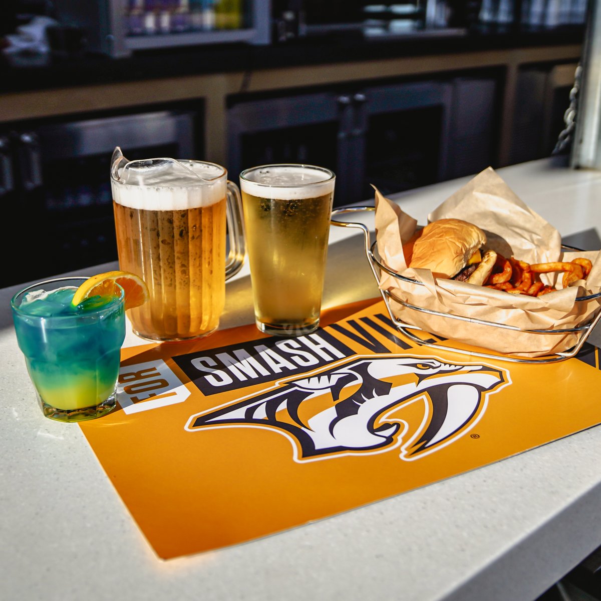 thirdandhomebar's tweet photo. The Preds are back in action tonight and you know what that means...
#PredsApproved specials! When the puck drops, you can enjoy:
โข Preds Punch: $5
โข Burger, Fries & draft beer: $10
โข Personal Pitcher: $10 (3 beers total) https://t.co/1eWPydPzme